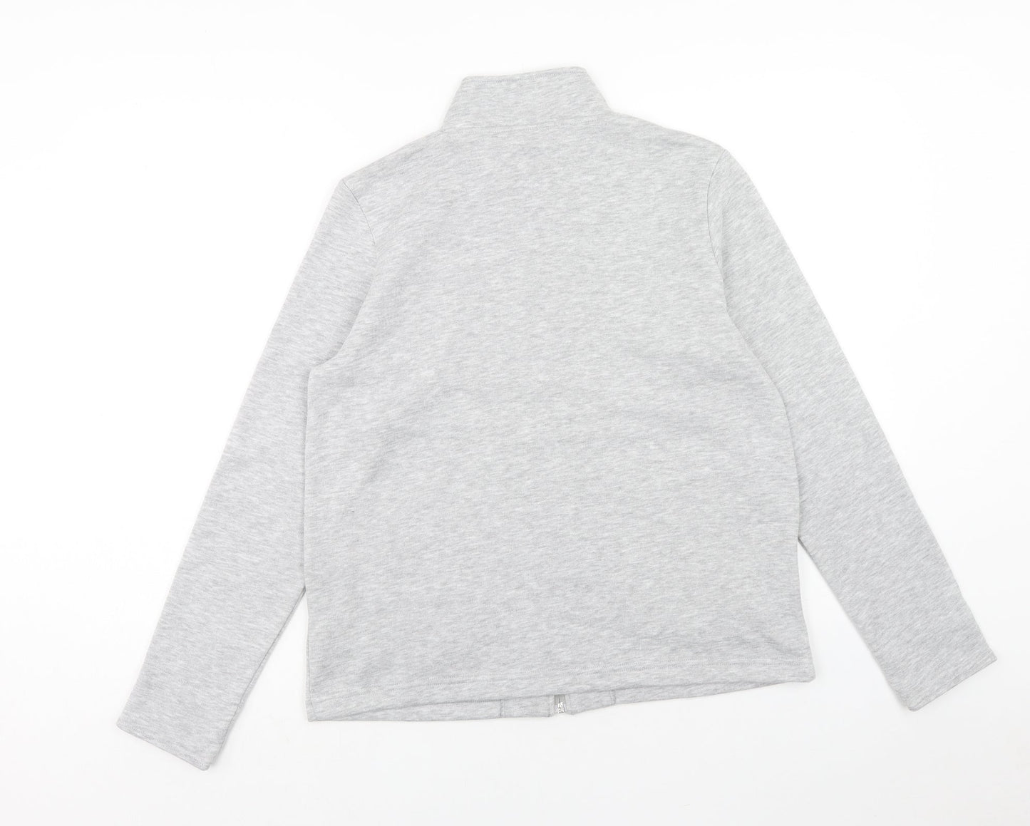 Damart Womens Grey Polyester Pullover Sweatshirt Size 10 Zip - Size 10-12