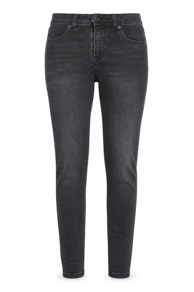 Preworn Womens Grey Cotton Skinny Jeans Size 27 in Regular Zip