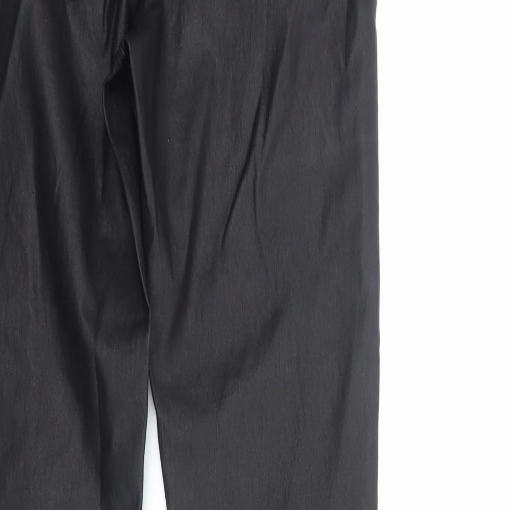Missguided Womens Black Cotton Trousers Size 8 Regular Zip