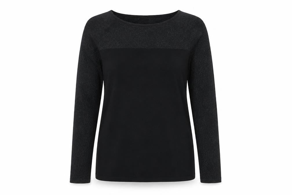 Marks and Spencer Womens Black Boat Neck Viscose Pullover Jumper Size 10