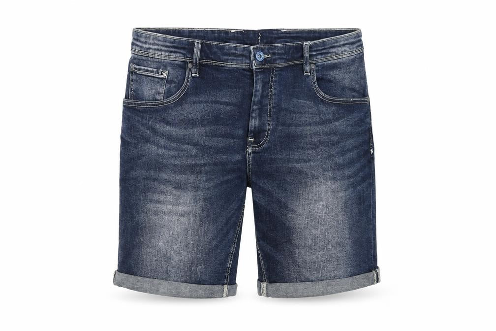 celio* Womens Blue Cotton Boyfriend Shorts Size 40 in Regular Zip