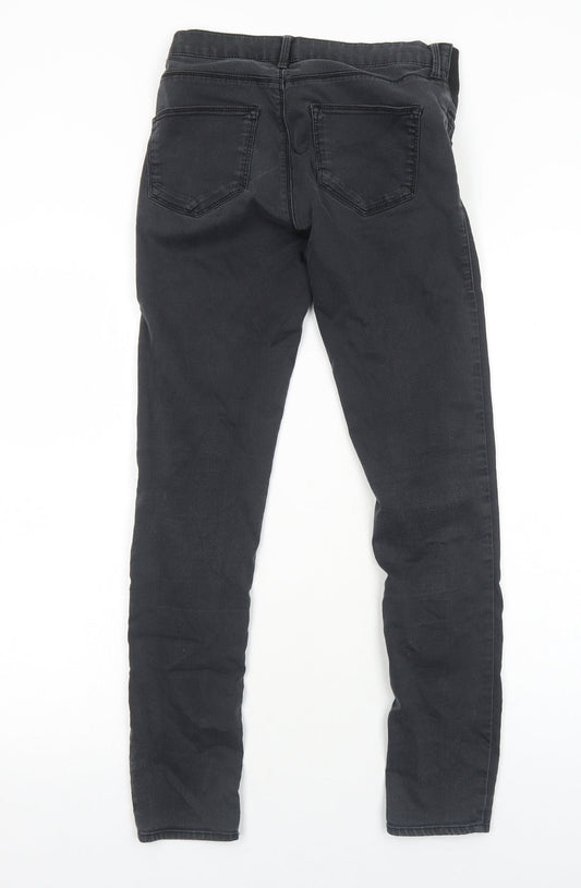 Topshop Womens Black Cotton Jegging Jeans Size 8 Regular