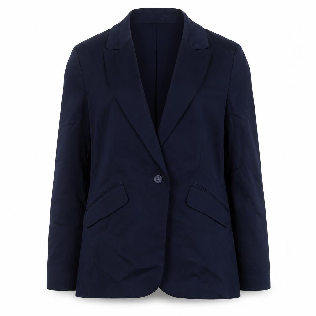 Marks and Spencer Womens Blue Cotton Jacket Blazer Size 12