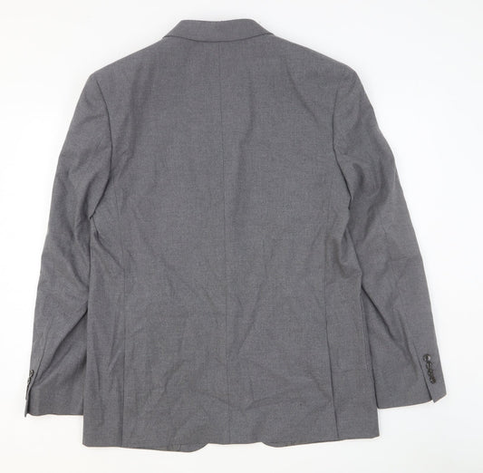 Autograph Mens Grey Polyester Jacket Suit Jacket Size 42 Regular