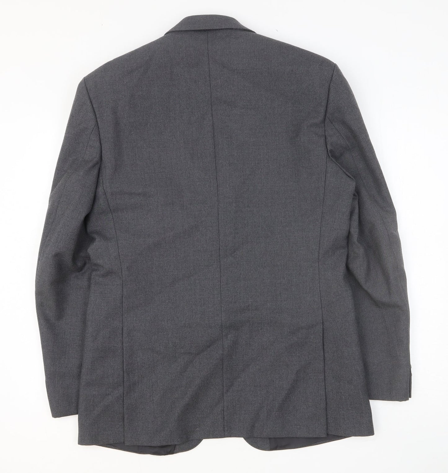 The Label Mens Grey Polyester Jacket Suit Jacket Size 40 Regular