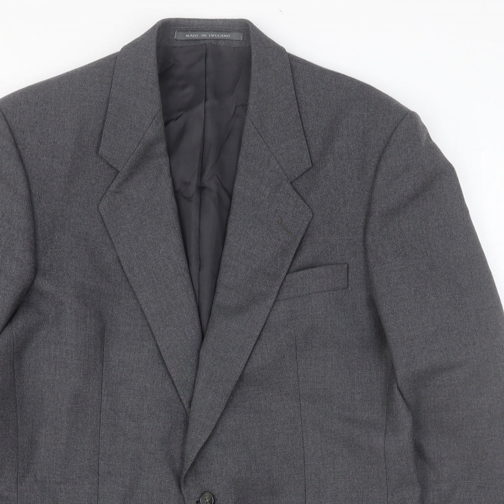 The Label Mens Grey Polyester Jacket Suit Jacket Size 40 Regular
