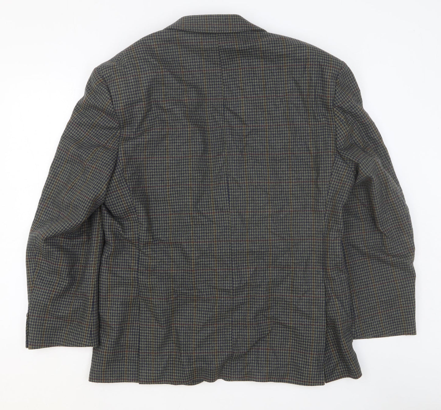Preworn Mens Multicoloured Geometric Polyester Jacket Blazer Size 42 Regular