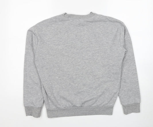 Disney Womens Grey Polyester Pullover Sweatshirt Size 4 Pullover - Christmas Winnie the Pooh