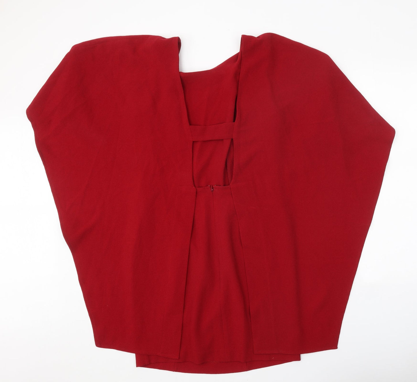 Shop Direct Womens Red Polyester Sheath Size 10 Boat Neck Zip