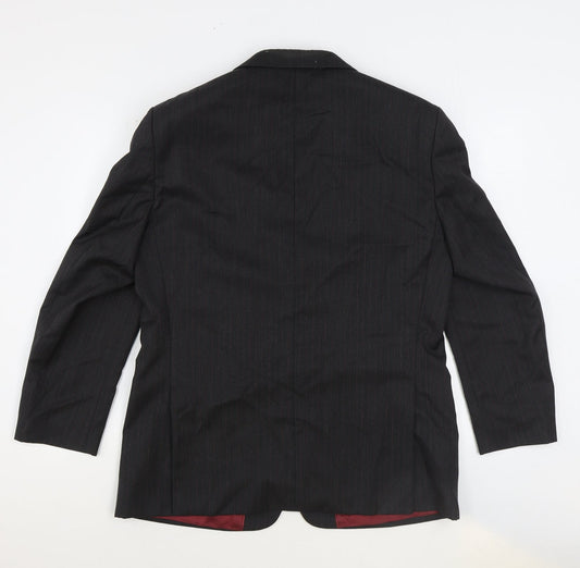 Brooke Taverner Mens Black Polyester Jacket Blazer Size 40 Regular