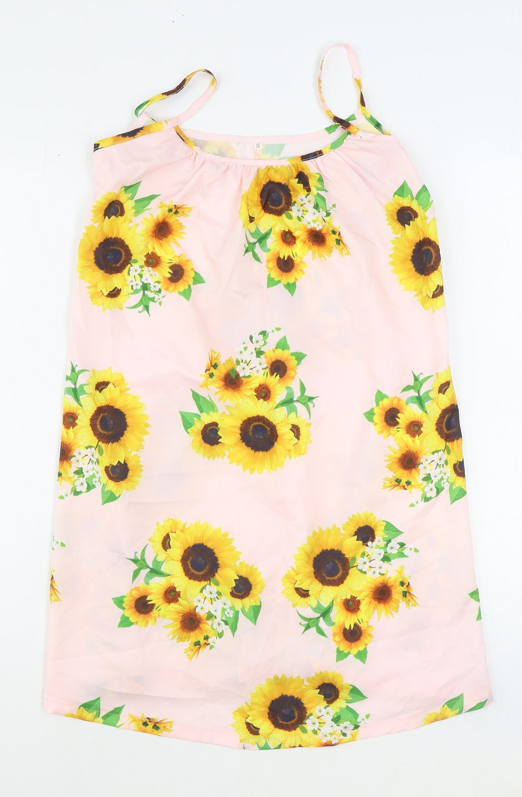 Preworn Womens Yellow Floral Polyester Camisole Tank Size S Scoop Neck - Sunflower