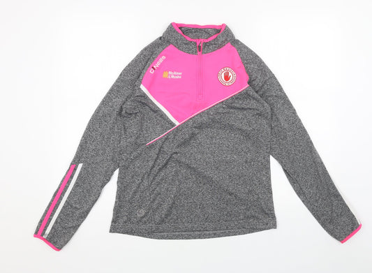 O'Neills Womens Grey Polyester Pullover Sweatshirt Size 12 Zip