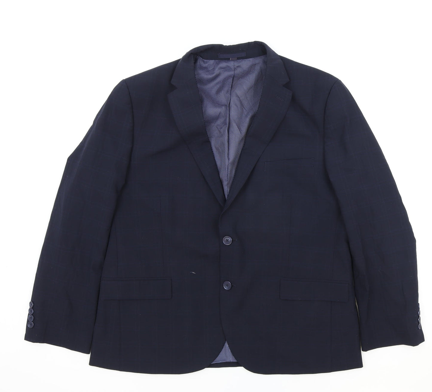 Marks and Spencer Mens Blue Wool Jacket Suit Jacket Size 2XL Regular