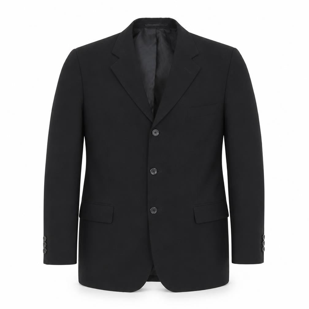 Lincroft Mens Black Polyester Jacket Suit Jacket Size 40 Regular