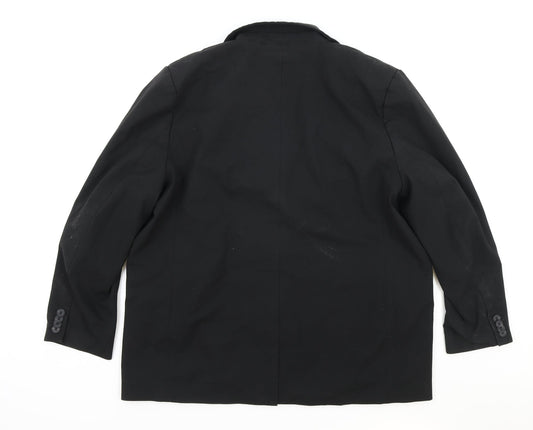 H&M Womens Black Polyester Jacket Blazer Size XL