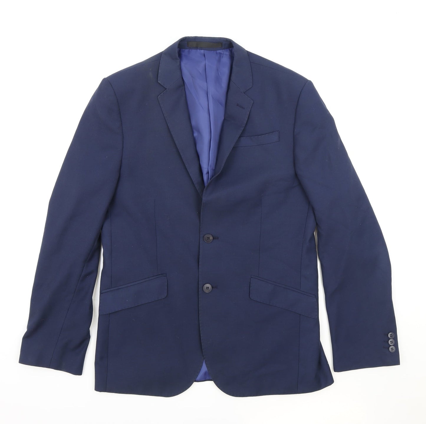 Marks and Spencer Mens Blue Polyester Jacket Suit Jacket Size M Regular