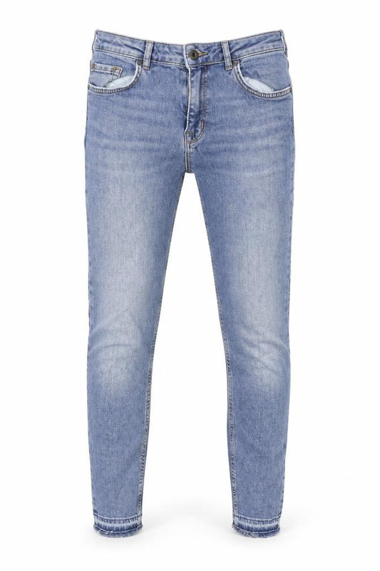 Jack Wills Mens Blue Cotton Skinny Jeans Size 29 in Regular Zip - Distressed Hems