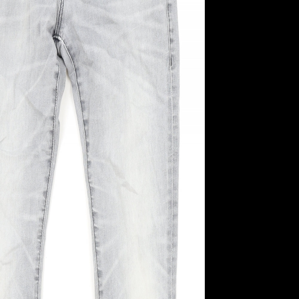 TOM TAILOR Mens Grey Cotton Straight Jeans Size 30 in Regular Zip