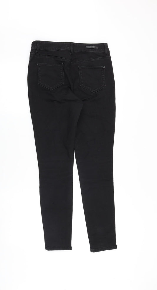 Blue 73 Womens Black Cotton Skinny Jeans Size 10 Slim Zip