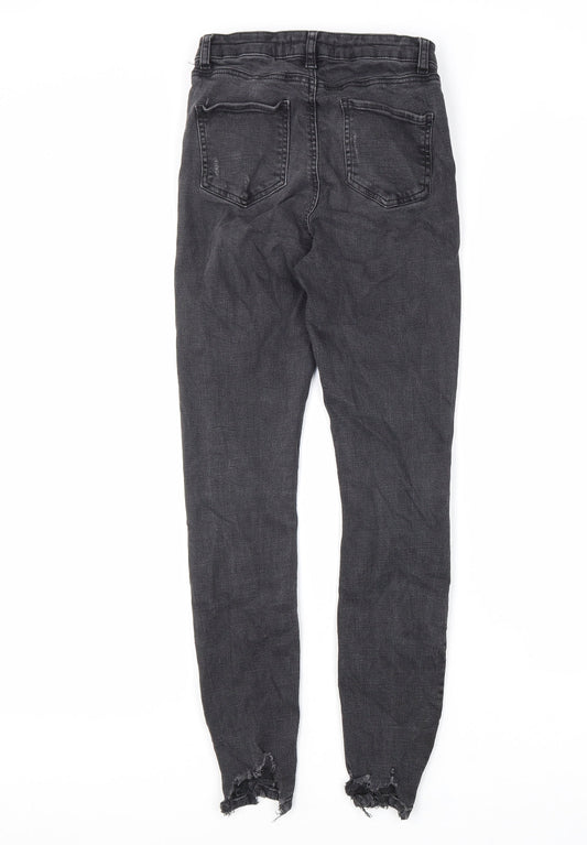 Denim & Co. Womens Black Cotton Skinny Jeans Size 8 L27 in Regular Zip