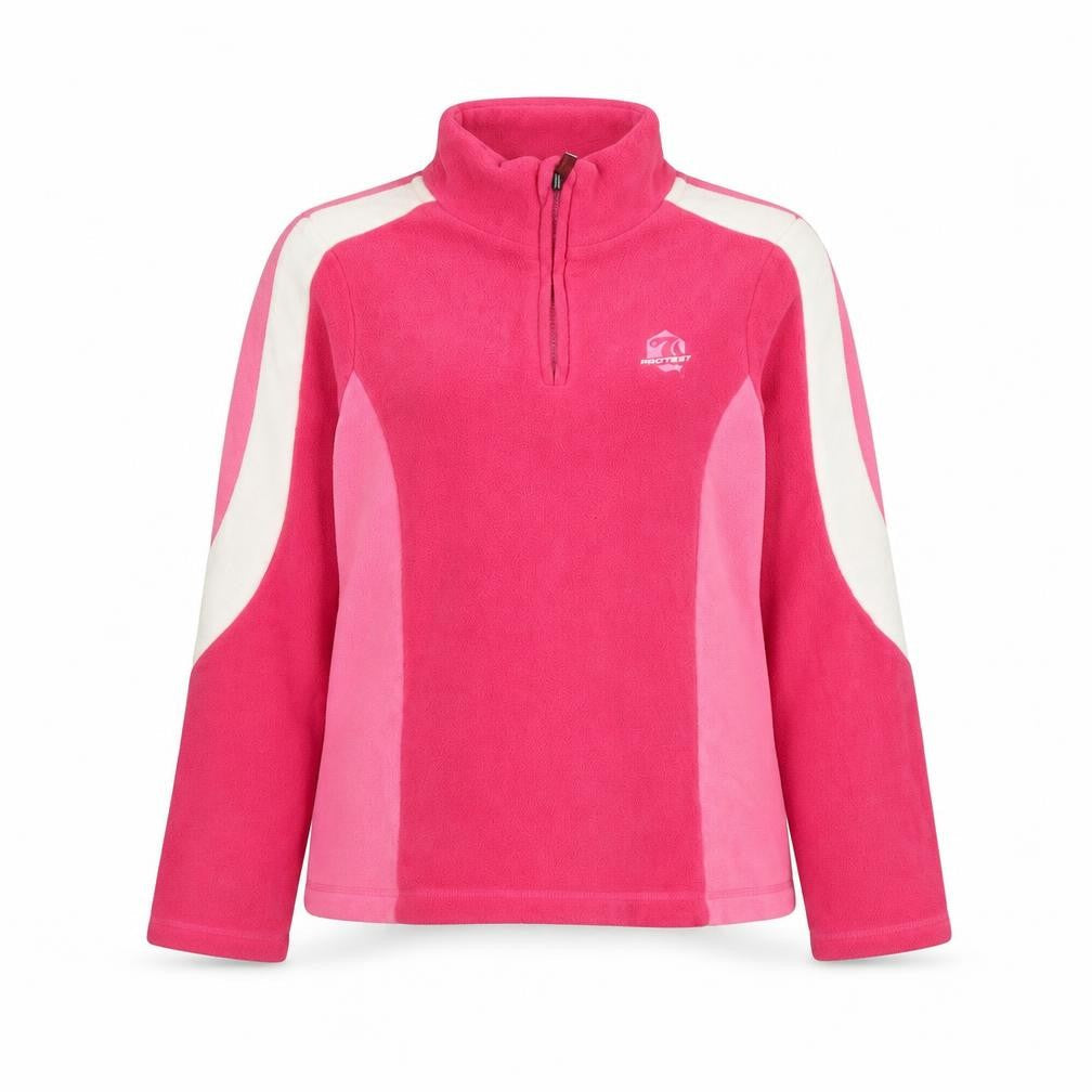 Protest Womens Pink Colourblock Polyester Pullover Sweatshirt Size S Zip