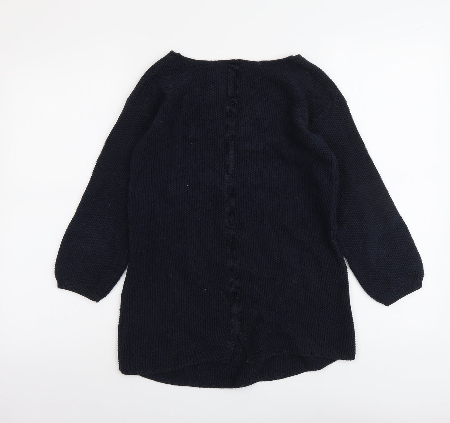 NEXT Womens Blue V-Neck Cotton Pullover Jumper Size 8