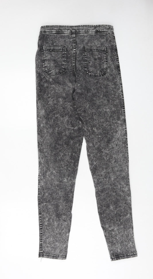 American Apparel Womens Black Cotton Skinny Jeans Size M Regular Zip