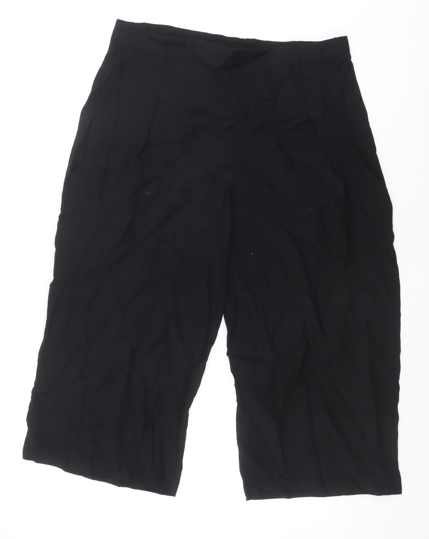 Et Vous Womens Black Viscose Trousers Size 14 Regular Zip