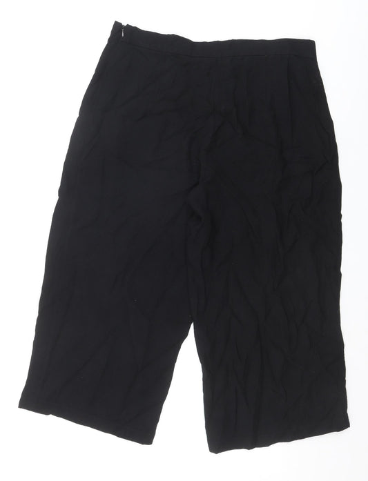 Et Vous Womens Black Viscose Trousers Size 14 Regular Zip