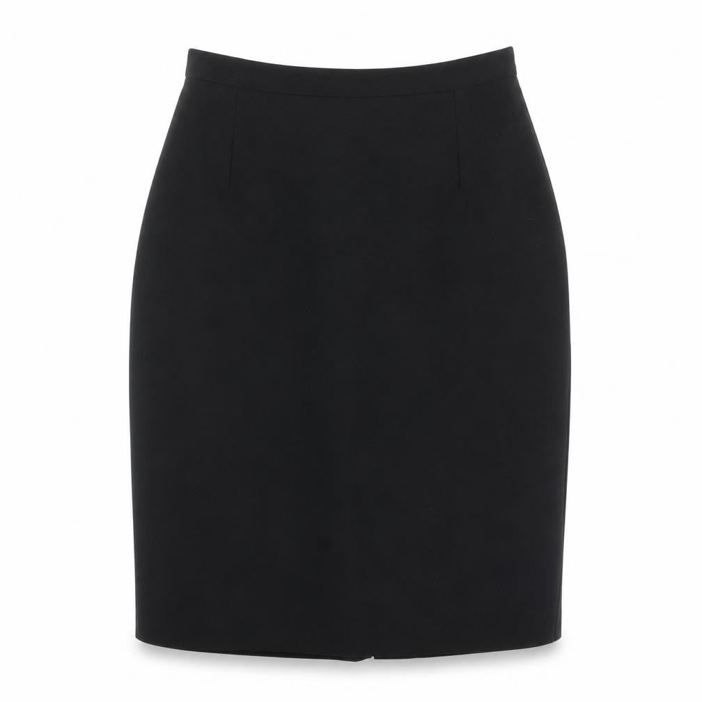 Marks and Spencer Womens Black Viscose Straight & Pencil Skirt Size 12 Zip