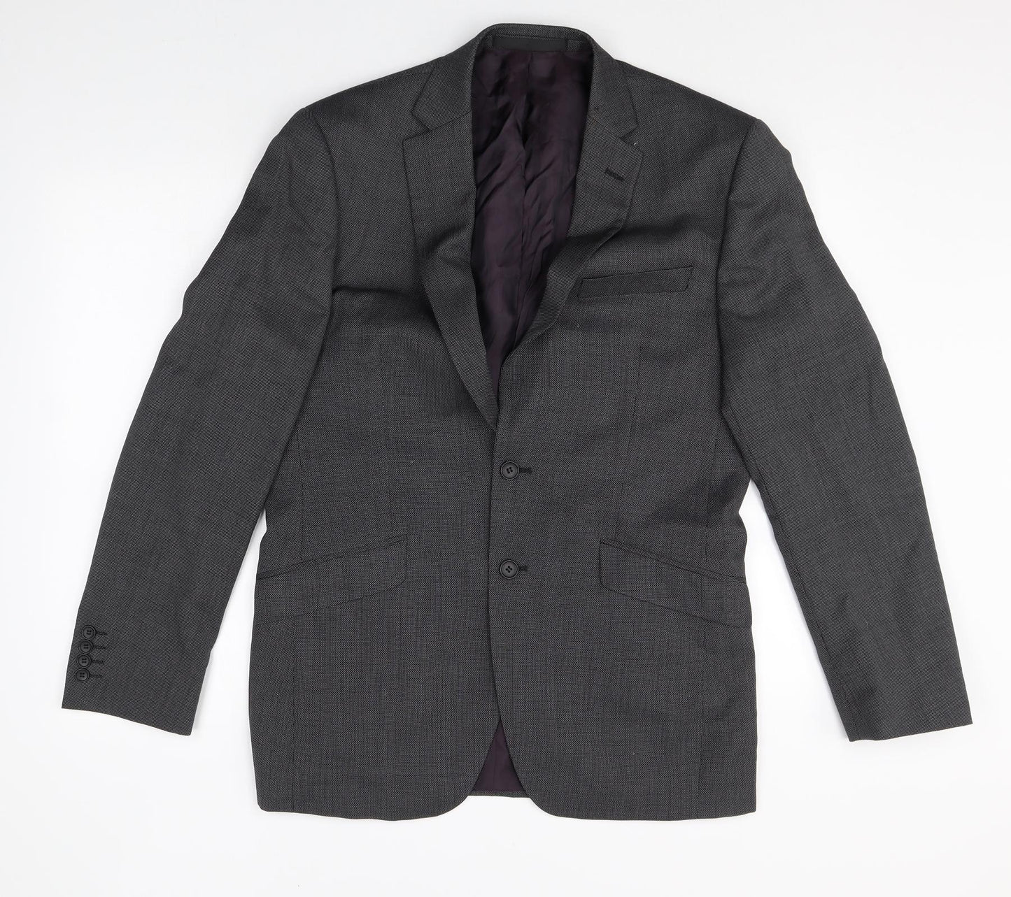 Marks and Spencer Mens Grey Wool Jacket Suit Jacket Size 40 Regular