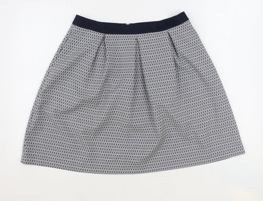 RESERVED Womens Black Geometric Polyester Tulip Skirt Size 14 Zip