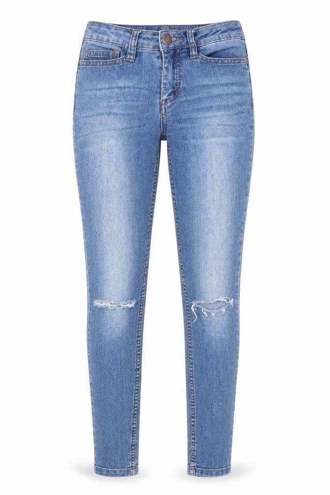 VERO MODA Womens Blue Cotton Skinny Jeans Size 26 in L28 in Regular Zip