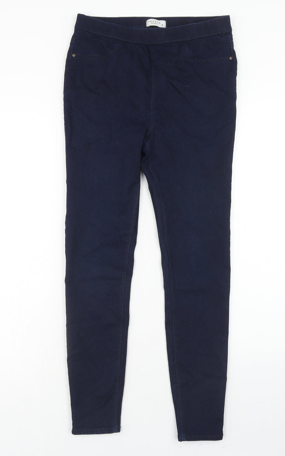 Papaya Womens Blue Cotton Jegging Jeans Size 8 L29 in Regular