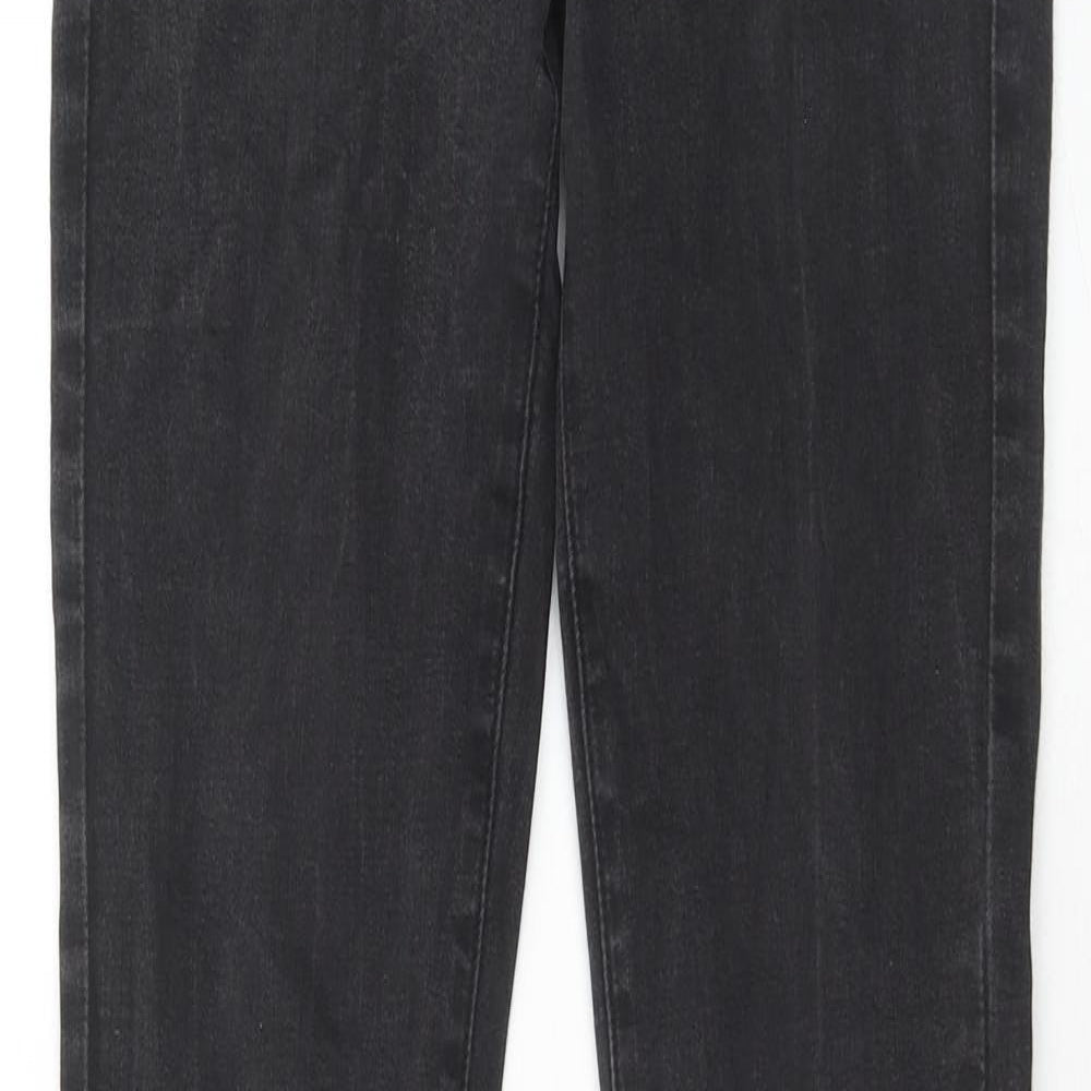 Uniqlo Womens Grey Cotton Skinny Jeans Size 24 in Regular Zip