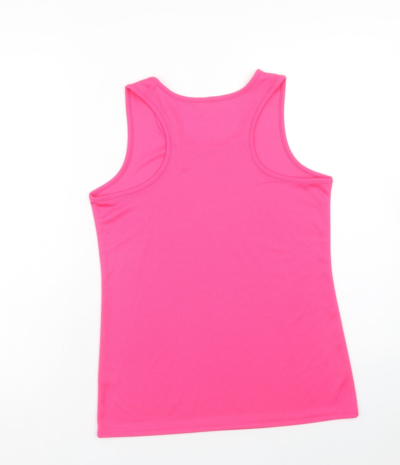 Fruit of the Loom Womens Pink Polyester Basic Tank Size S Scoop Neck Pullover