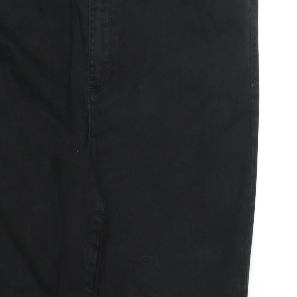 Preworn Womens Black Polyester Skinny Jeans Size 37 in Regular Zip