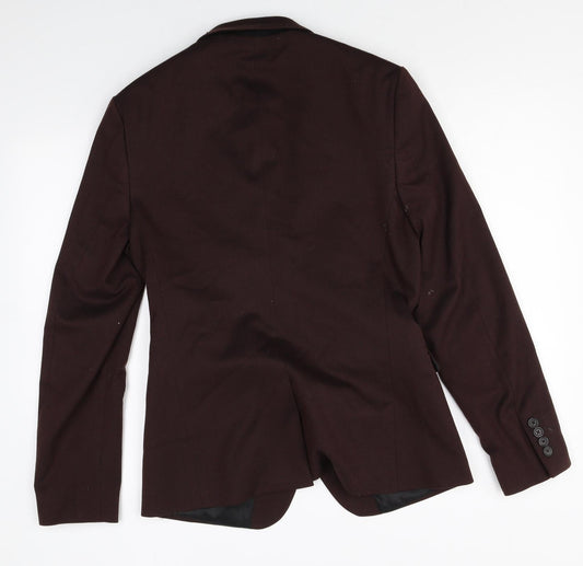 ASOS Mens Brown Polyester Jacket Suit Jacket Size 38 Regular