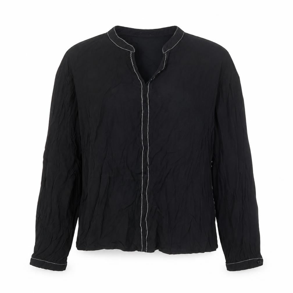 Collectif Womens Black Polyester Basic Blouse Size 12 V-Neck