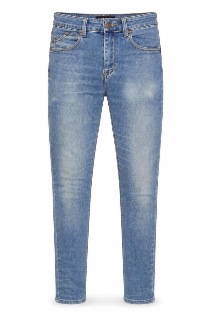 Boohoo Mens Blue Cotton Skinny Jeans Size 30 in Slim Zip