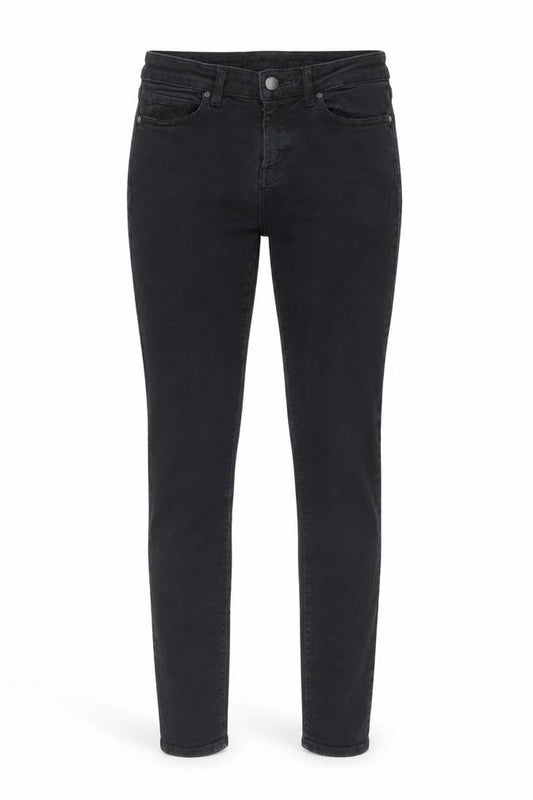 Uniqlo Womens Black Cotton Skinny Jeans Size 28 in Slim Zip