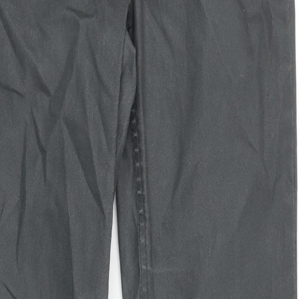 H&M Womens Grey Cotton Skinny Jeans Size 8 Regular Zip