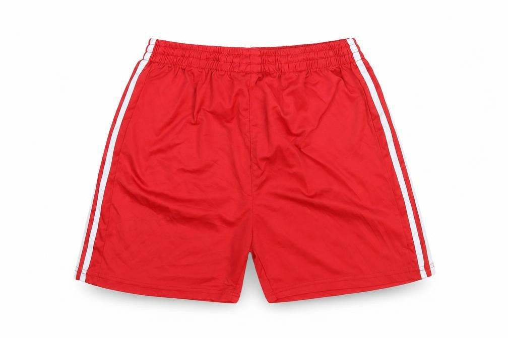Preworn Womens Red Polyester Sweat Shorts Size L Regular Pull On