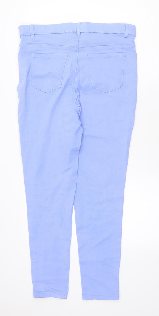 Preworn Womens Purple Cotton Jegging Jeans Size 34 in Regular Zip