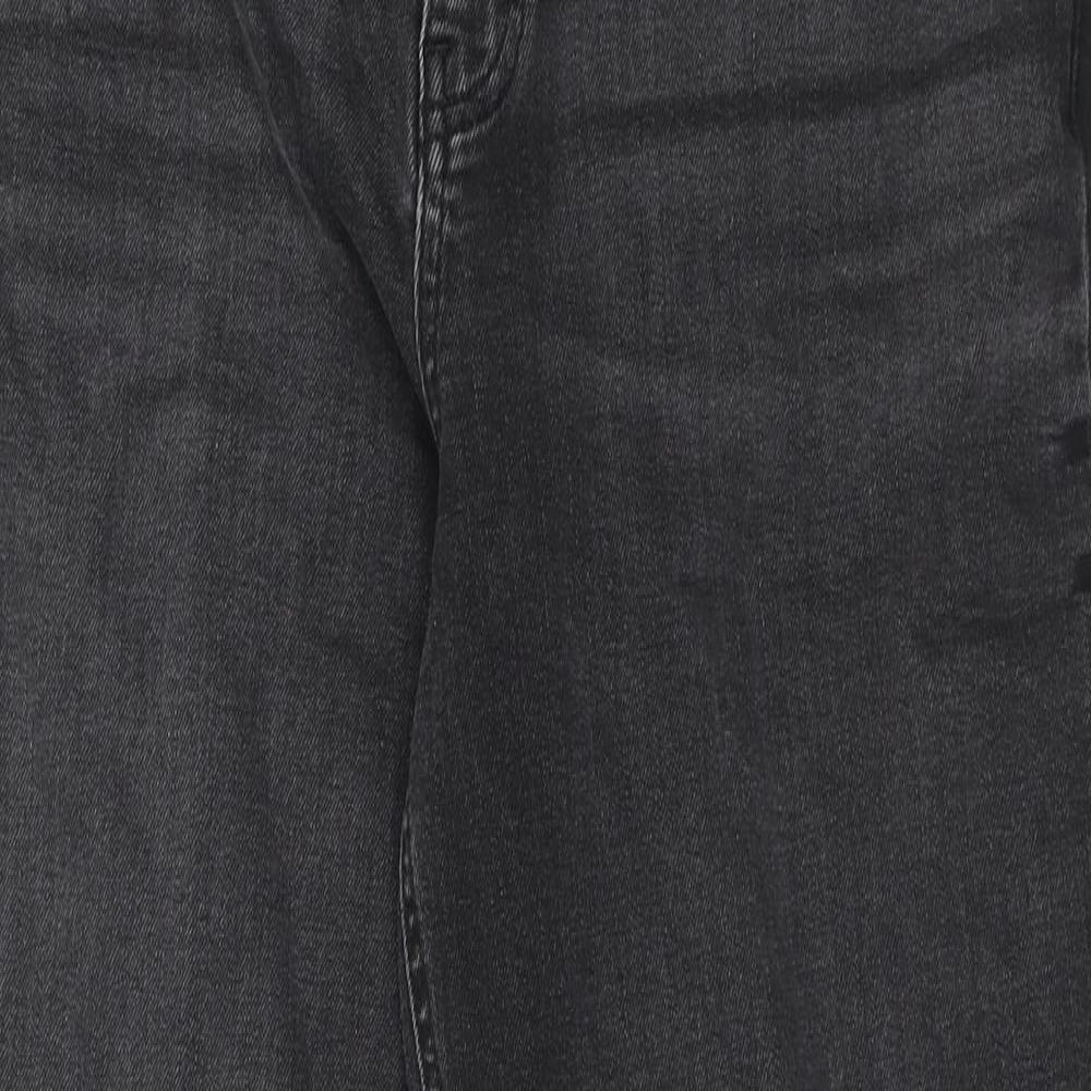 Eighty Eight Womens Black Cotton Straight Jeans Size 36 in Regular Zip