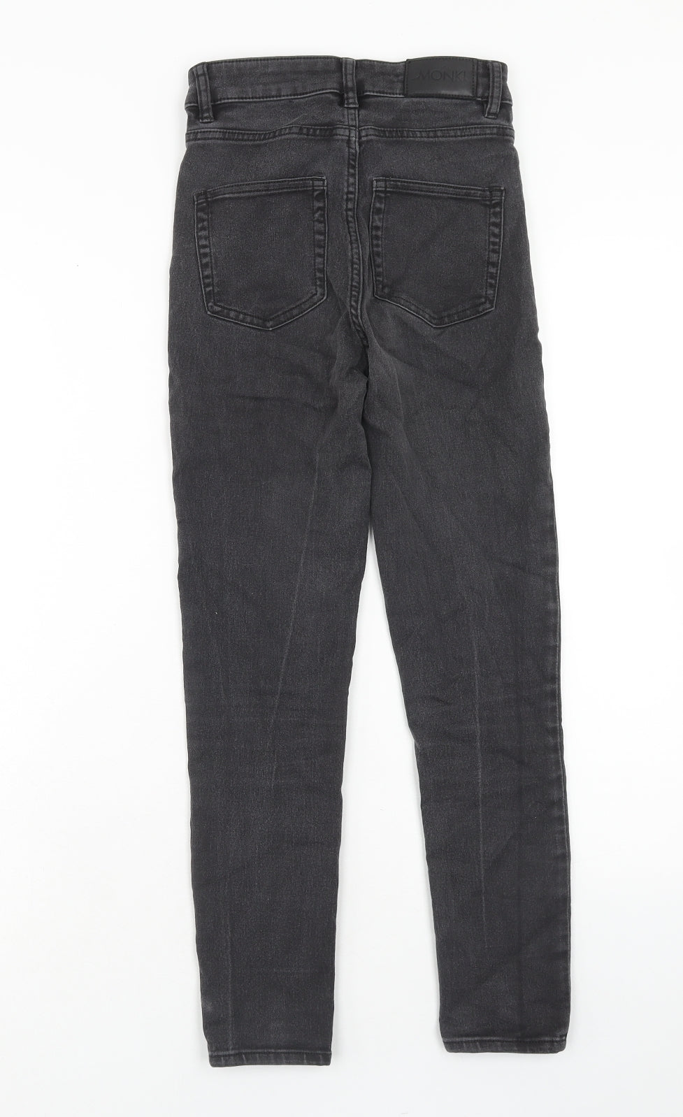 Monki Womens Black Cotton Skinny Jeans Size 25 in Slim Zip