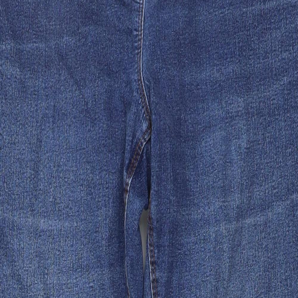 Papaya Womens Blue Cotton Skinny Jeans Size 10 L27 in Regular Button