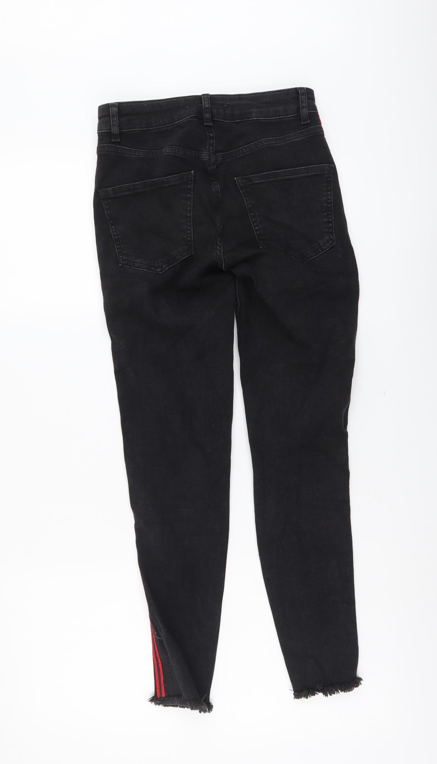 Denim & Co. Womens Grey Cotton Skinny Jeans Size 8 L27 in Regular Button