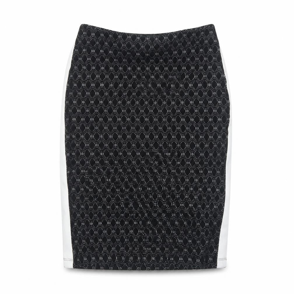 Taifun Womens Black Geometric Viscose Straight & Pencil Skirt Size 10