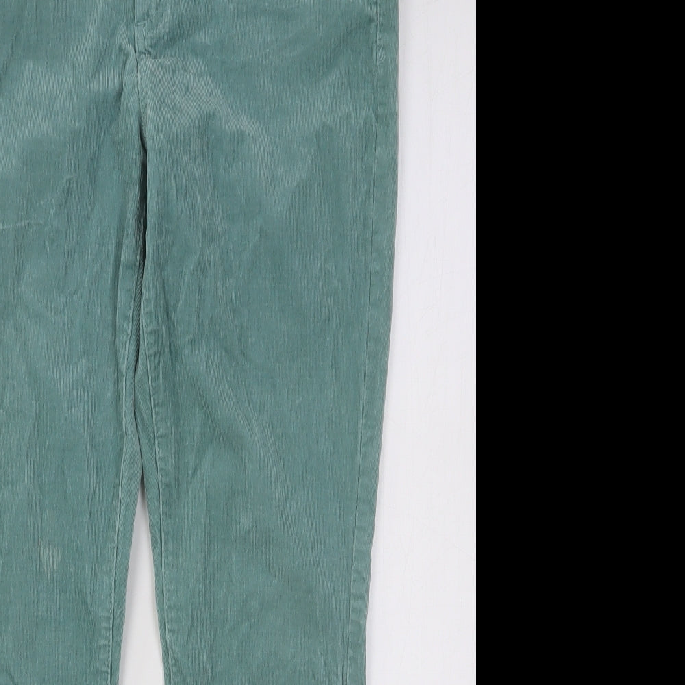 Lauren Conrad Womens Green Cotton Skinny Jeans Size 10 Regular Button